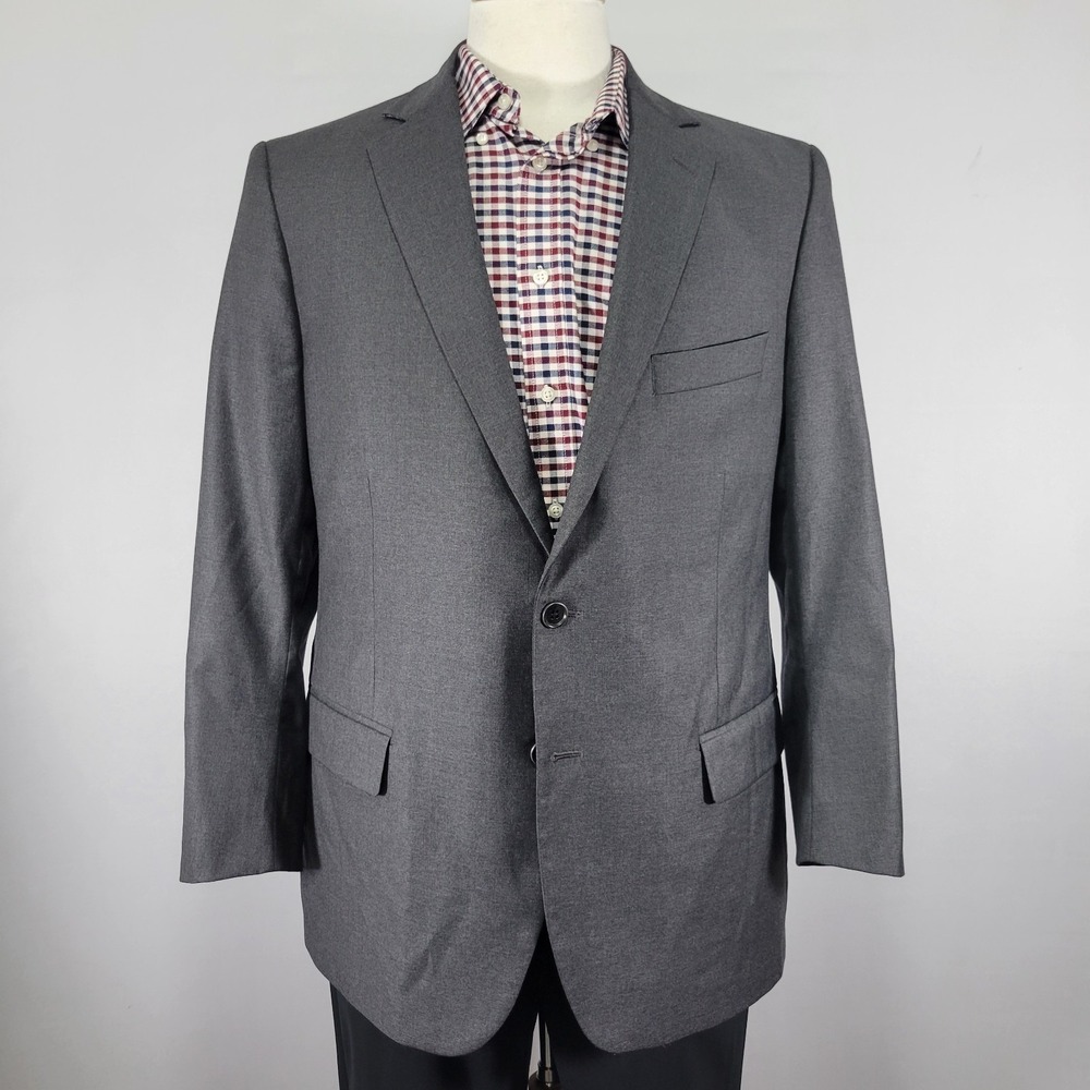 Brooks Brothers Fitzgerald Men's Sport Coat‎ Blazer Two Button Gray Wool 42S